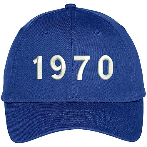 Trendy Apparel Shop 1970 Birth Year Embroidered Baseball Cap