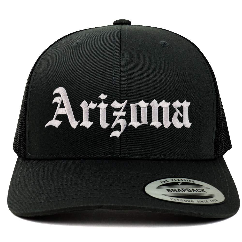 Trendy Apparel Shop Arizona State Old English 6 Panel Trucker Mesh Cap