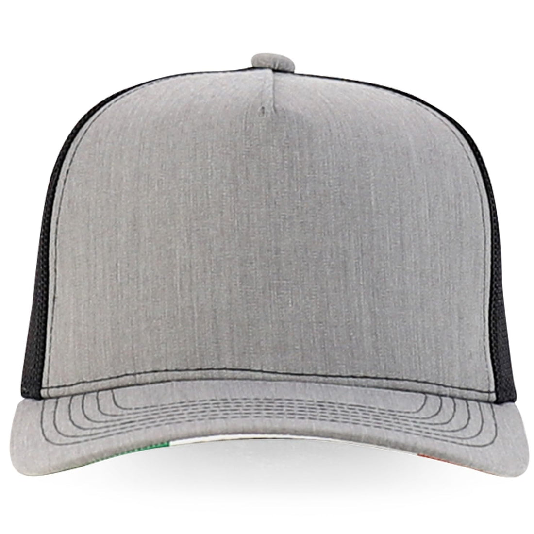 Trendy Apparel Shop 5 Panel Structured Trucker Cap with Mexico Flag Design Undervisor