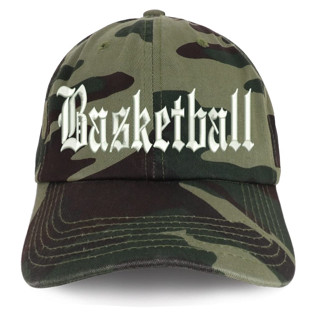 Trendy Apparel Shop Old English Basketball Low Profile Soft Cotton Baseball Cap