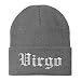 Trendy Apparel Shop Virgo Old English Embroidered Long Cuff Beanie