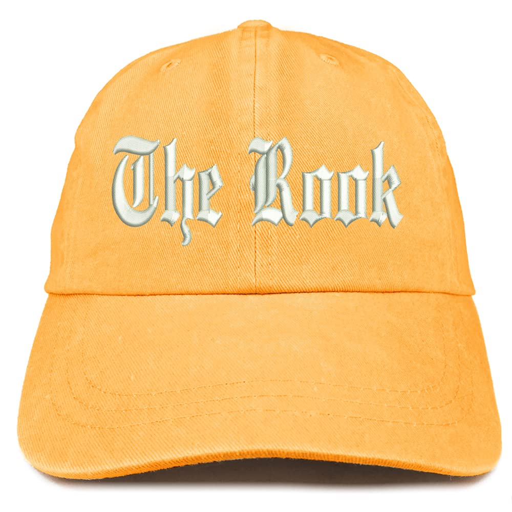 Trendy Apparel Shop The Rook Old English Embroidered Pigment Dyed Washed Baseball Cap