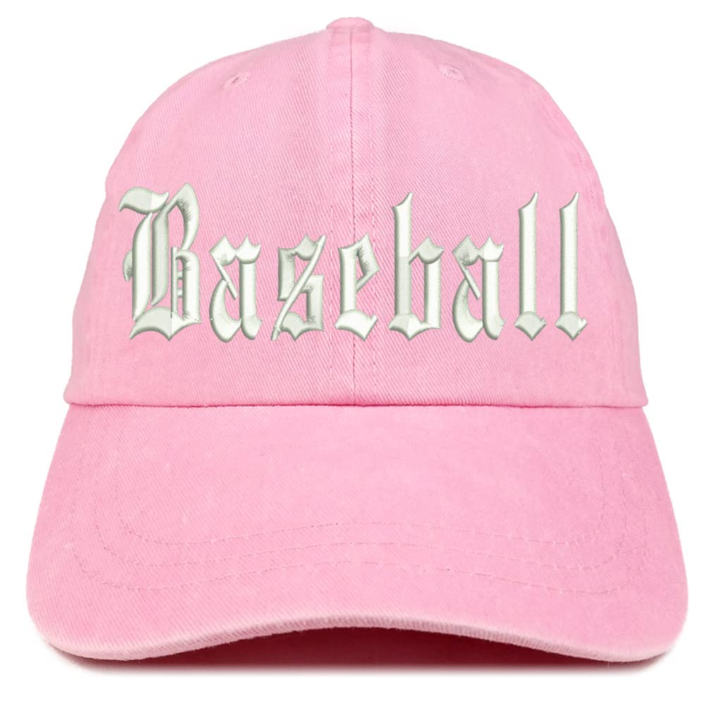 Trendy Apparel Shop Old English Baseball Washed Pigment Dyed Baseball Cap