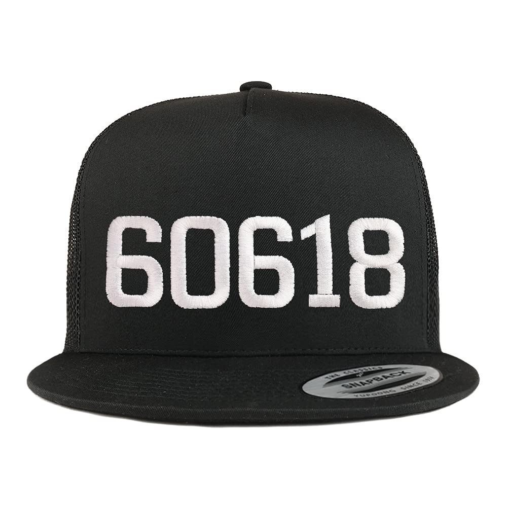 Trendy Apparel Shop 60618 Chicago IL Old English 5 Panel Flatbill Trucker Cap