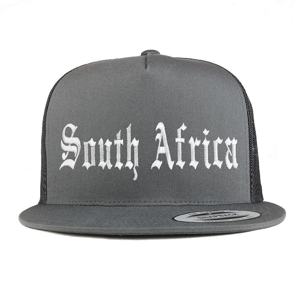 Trendy Apparel Shop South Africa Old English 5 Panel Flatbill Trucker Cap