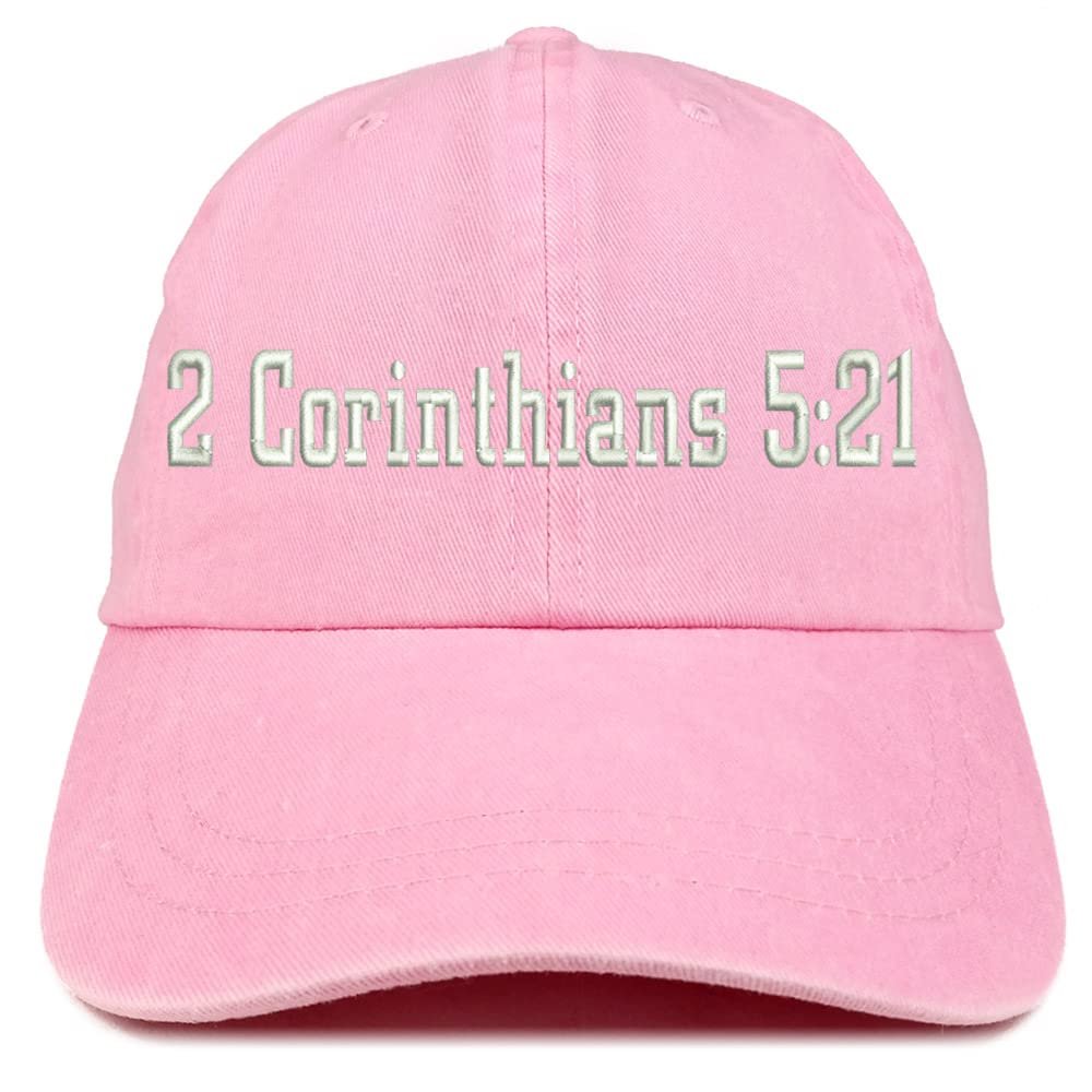 Trendy Apparel Shop 2 Corinthians 5:21 Washed Pigment Dyed Baseball Cap