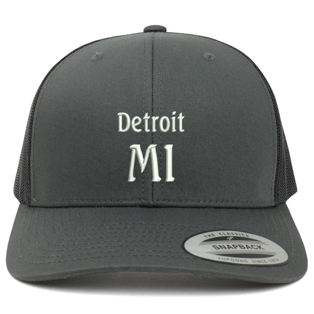 Trendy Apparel Shop Detroit MI Embroidered Retro Fit Trucker Mesh Cap