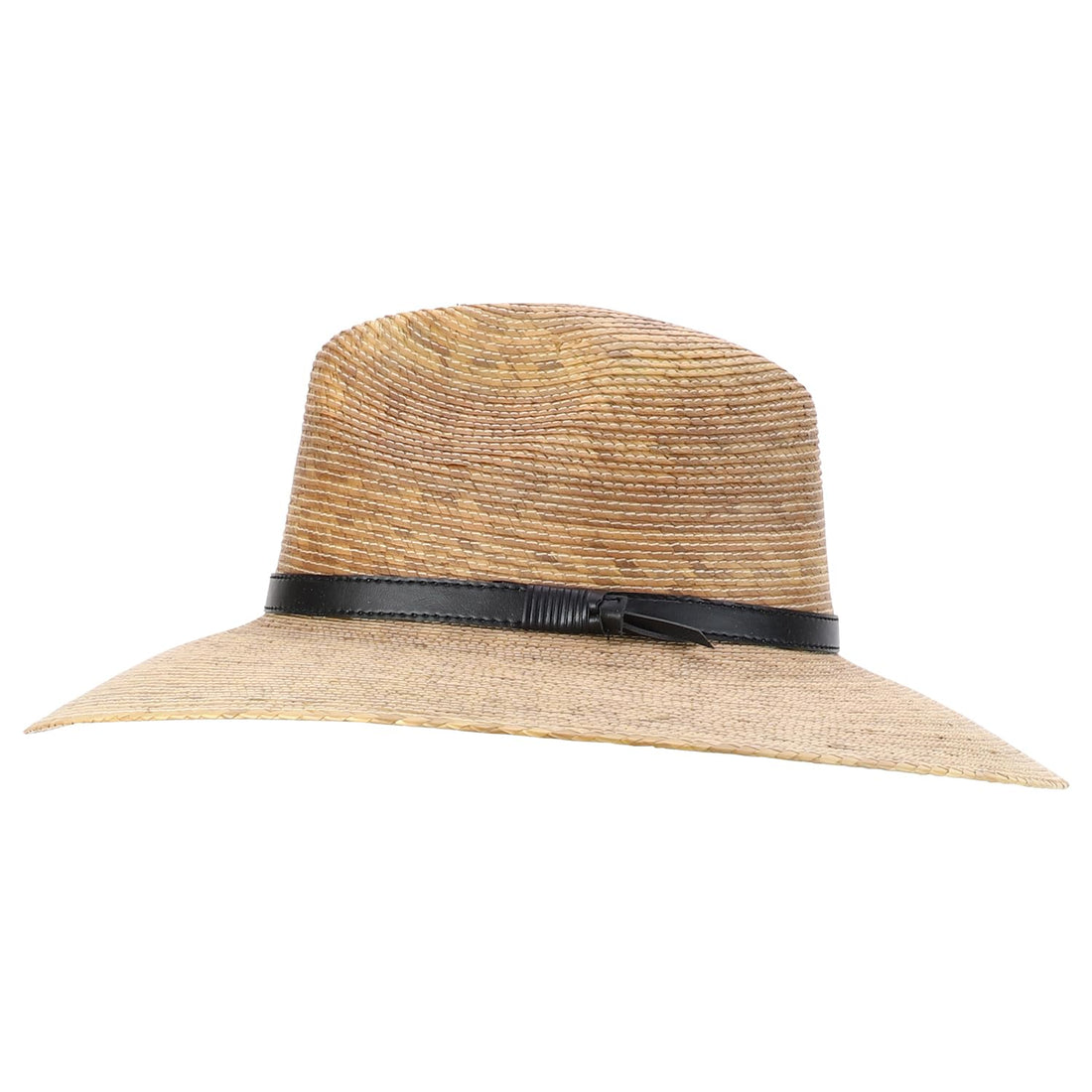 Trendy Apprel Shop Palm Braid UPF 50+ Wide Brim Fedora Crown Sun Hat