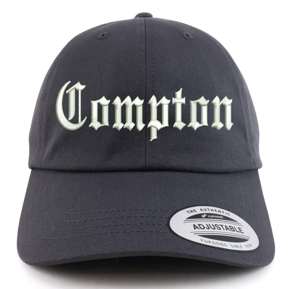 Trendy Apparel Shop XXL Compton City Old English Embroidered Unstructured Cap