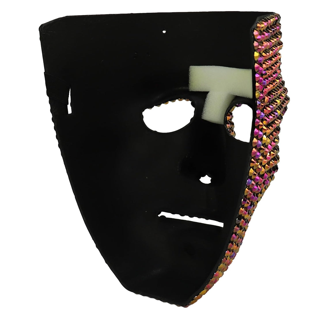 Trendy Apparel Shop Bling Rhinestone Skull Half Mask Costume Accessory
