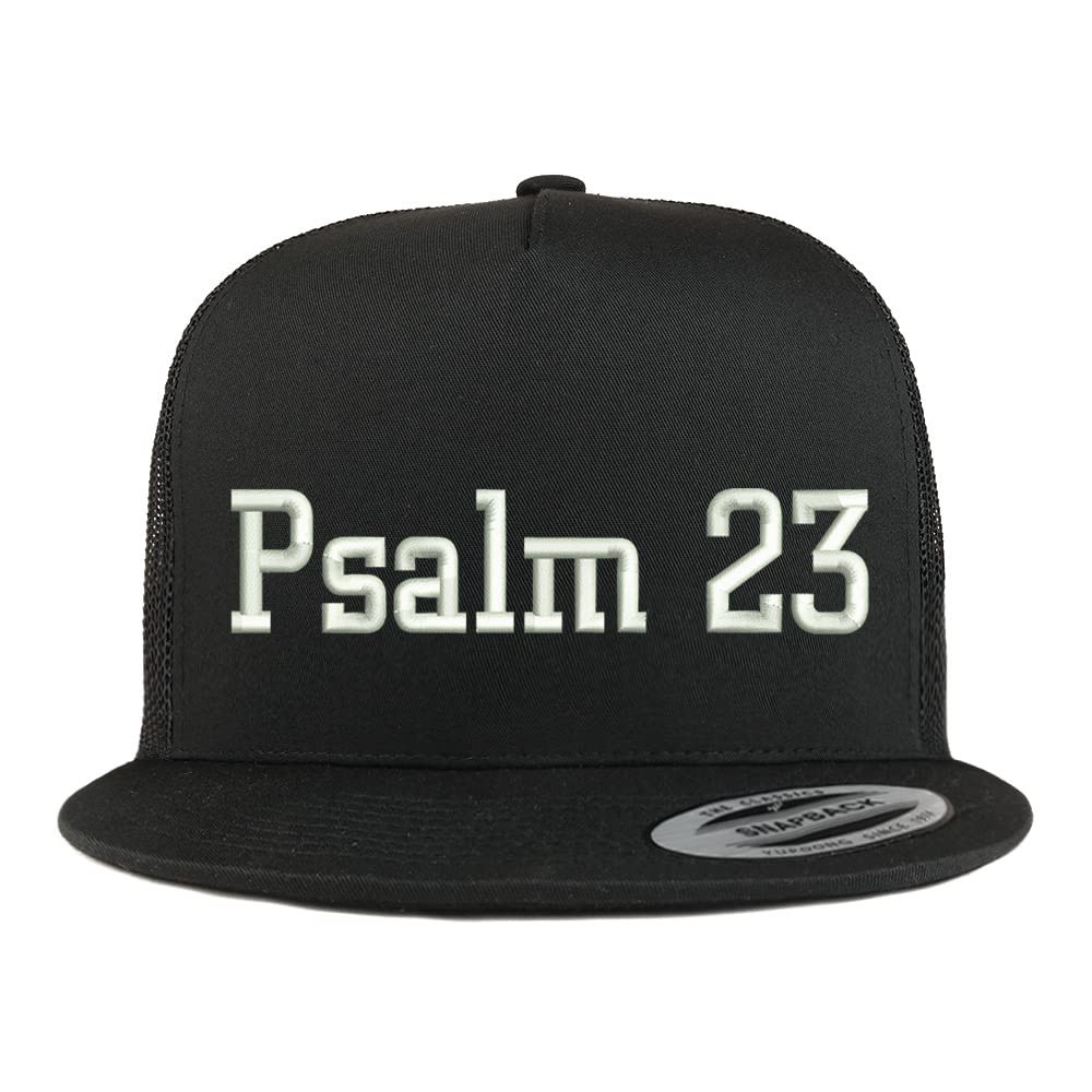 Trendy Apparel Shop Psalm 23 5 Panel Flatbill Trucker Cap