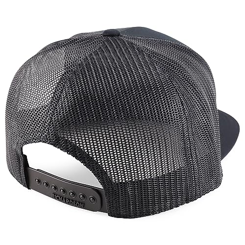 Trendy Apparel Shop Structured High Profile 7 Panel Flat Bill Mesh Back Snapback Cap