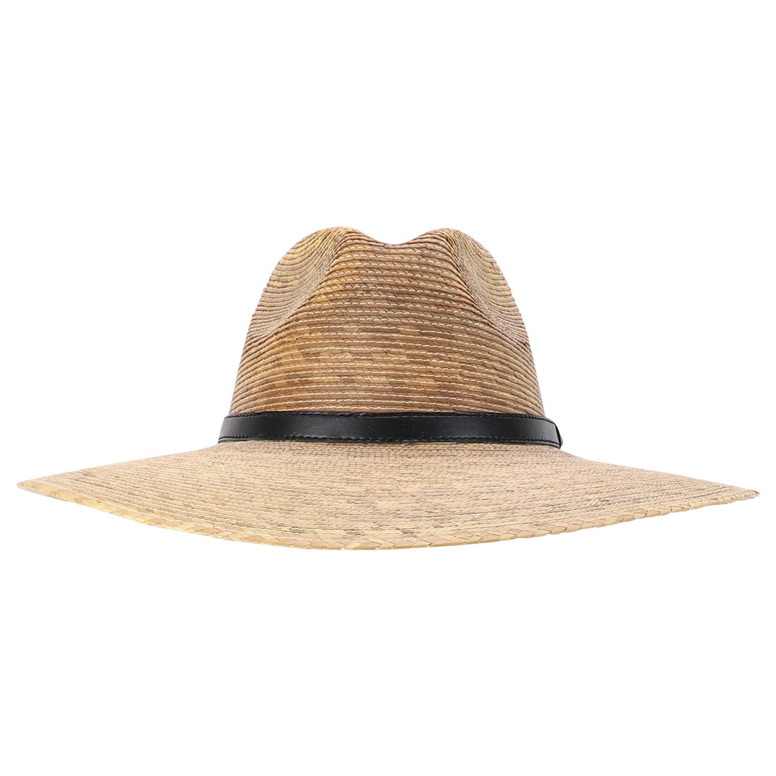 Trendy Apprel Shop Palm Braid UPF 50+ Wide Brim Fedora Crown Sun Hat