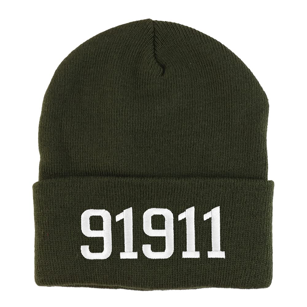 Trendy Apparel Shop 91911 Chula Vista CA Old English Embroidered Long Cuff Beanie