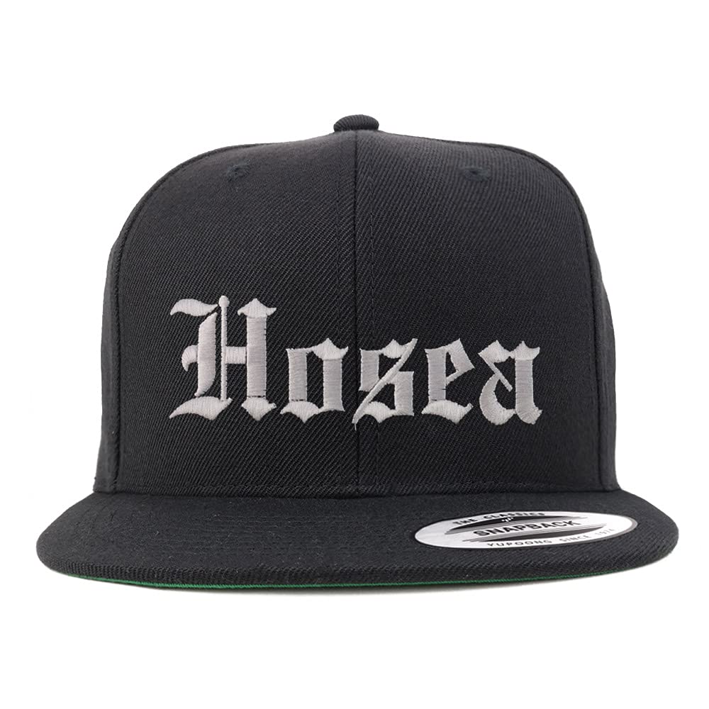 Trendy Apparel Shop Hosea Old English Embroidered Flatbill Snapback