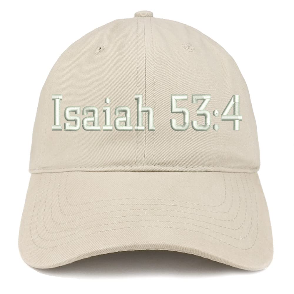 Trendy Apparel Shop Isaiah 53:4 Low Profile Soft Cotton Baseball Cap