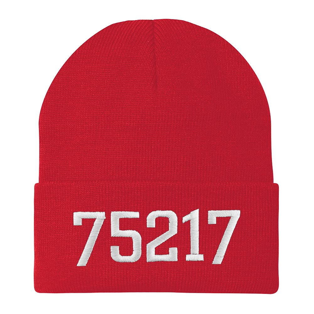 Trendy Apparel Shop 75217 Dallas TX Old English Embroidered Long Cuff Beanie