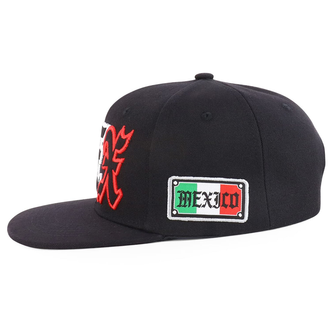 Trendy Apparel Shop MEX 3D Embroidered Flatbill Snapback Cap