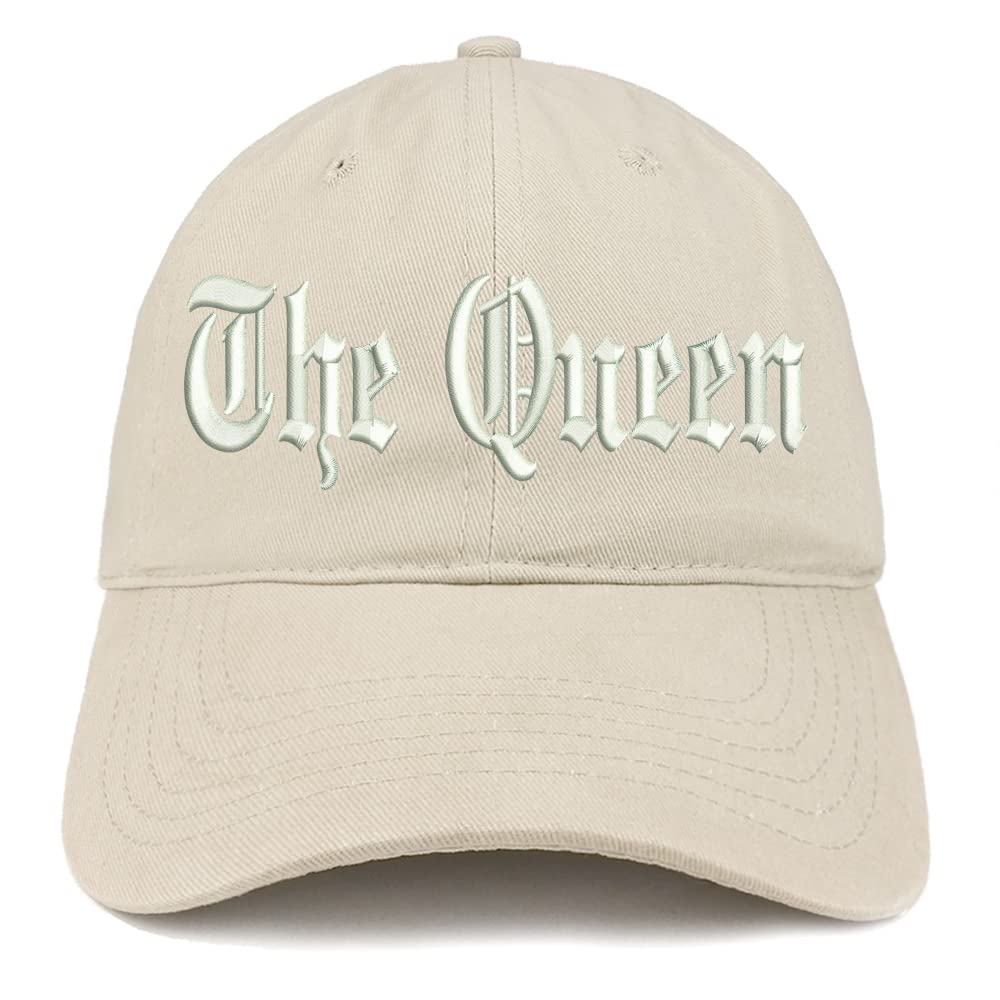 Trendy Apparel Shop The Queen Old English Low Profile Soft Cotton Baseball Cap