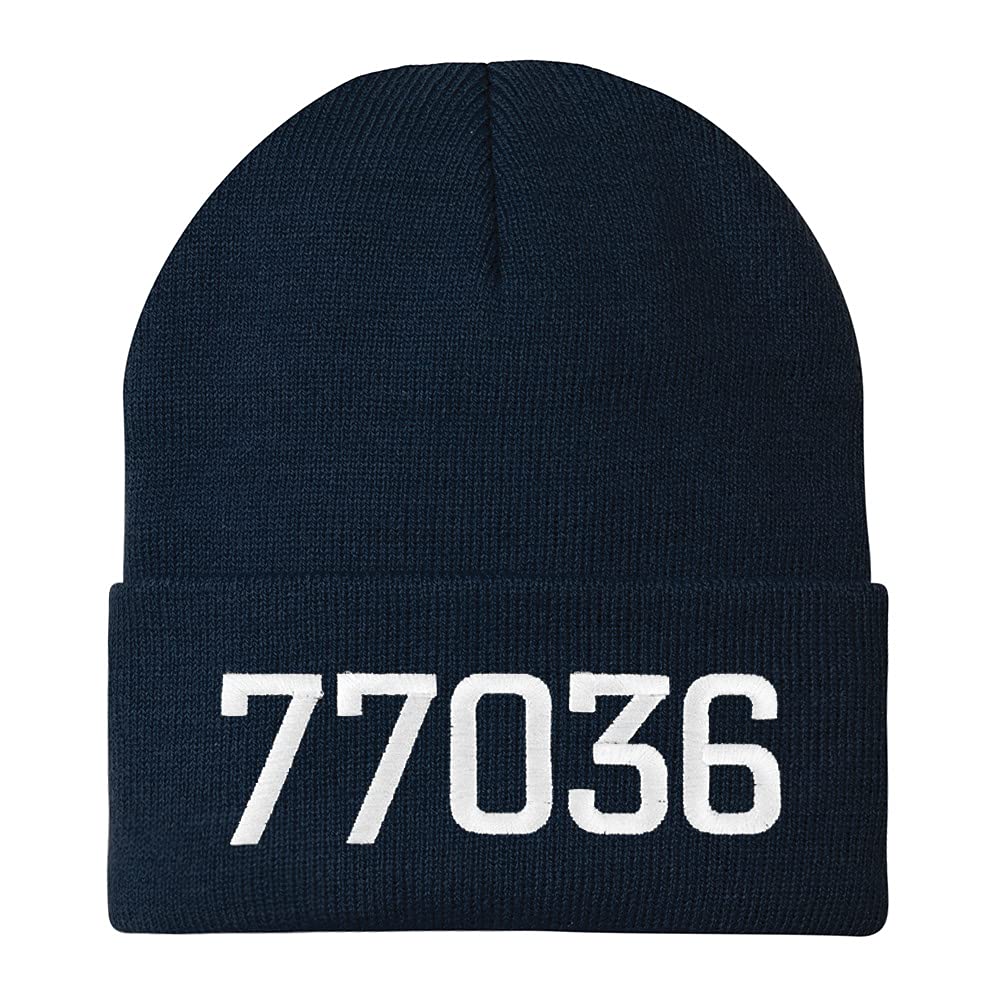 Trendy Apparel Shop 77036 Houston TX Old English Embroidered Long Cuff Beanie