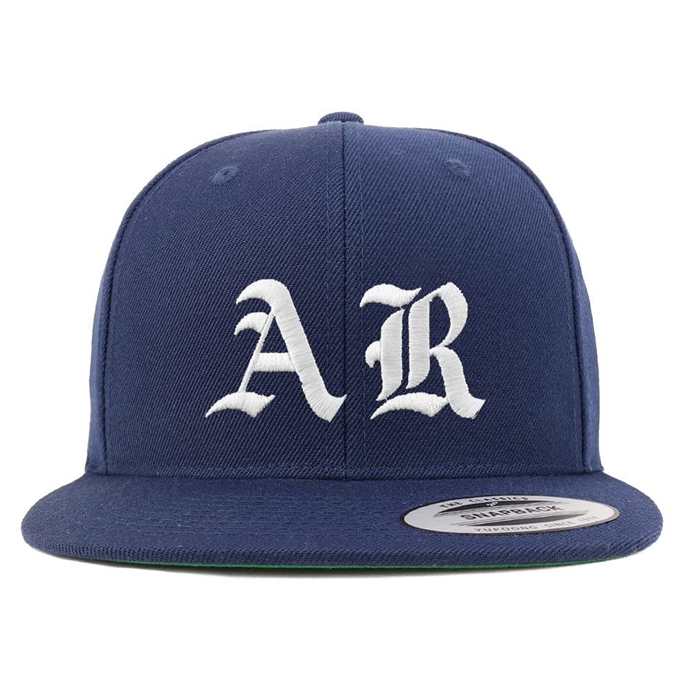 Trendy Apparel Shop Arkansas AR Old English Embroidered Flatbill Snapback