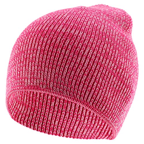 Trendy Apparel Shop 8 Inches Short Marled Knit Winter Beanie Hat