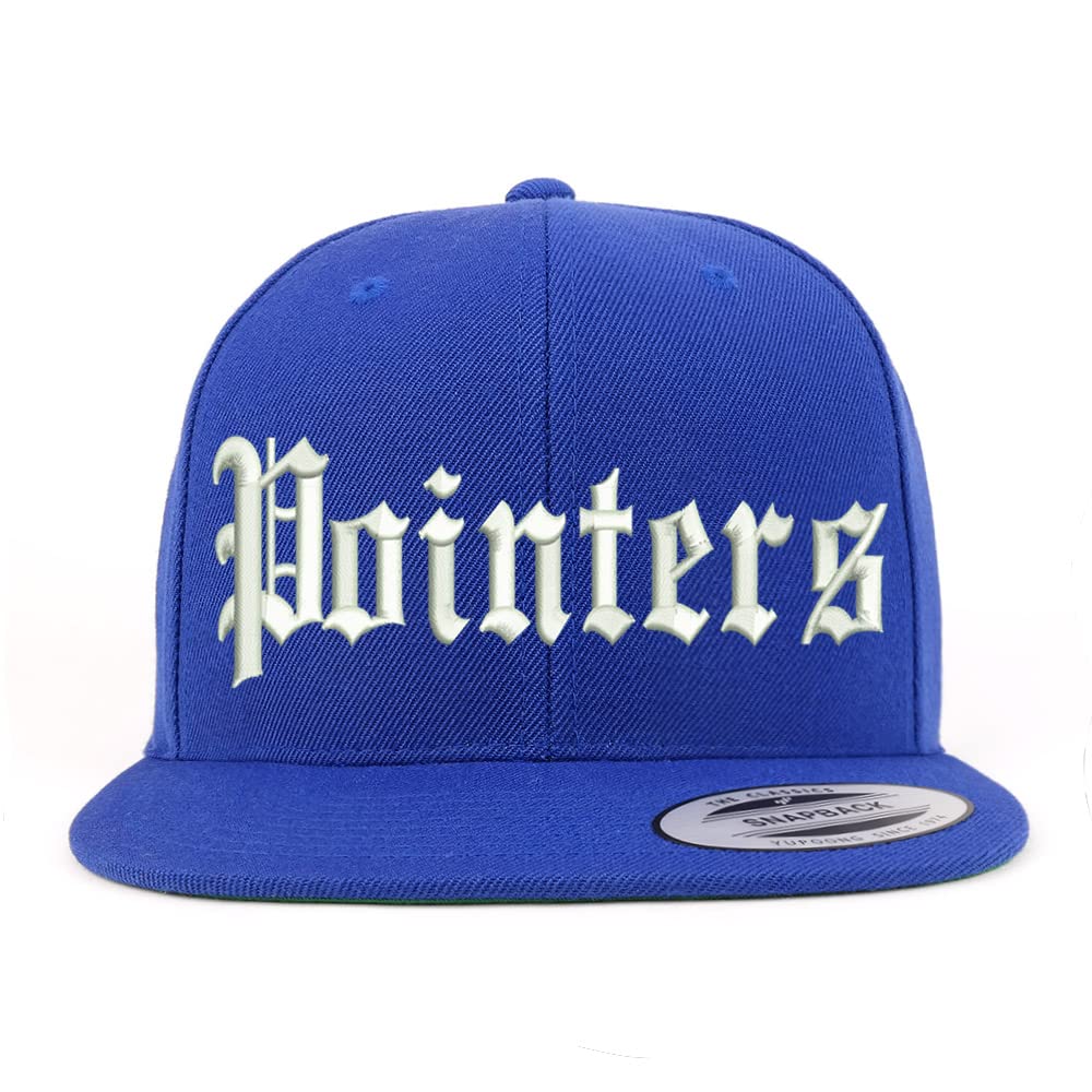 Trendy Apparel Shop Old English Pointers Embroidered Flatbill Snapback