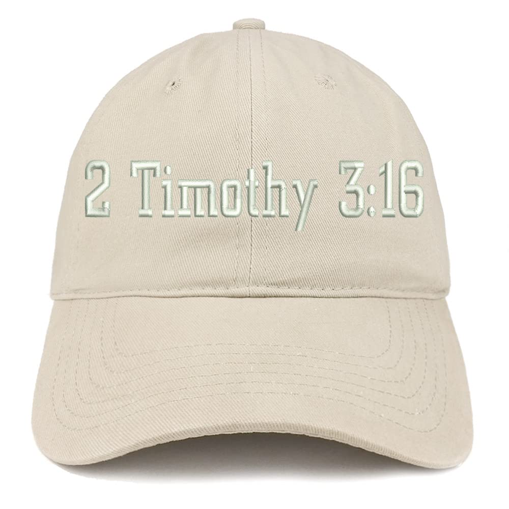 Trendy Apparel Shop 2 Timothy 3:16 Low Profile Soft Cotton Baseball Cap