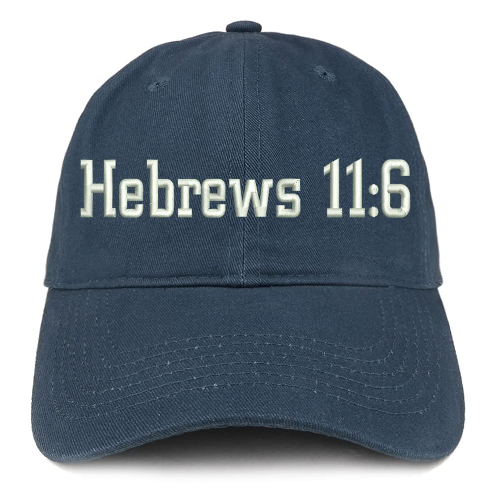 Trendy Apparel Shop Hebrew 11:6 Low Profile Soft Cotton Baseball Cap