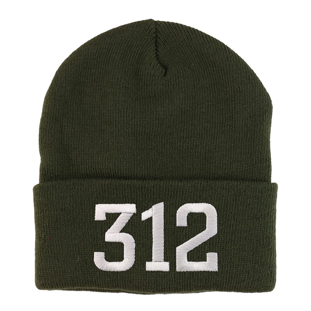 Trendy Apparel Shop 312 Chicago IL Old English Embroidered Long Cuff Beanie