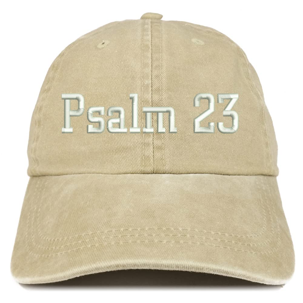 Trendy Apparel Shop Psalm 23 Washed Pigment Dyed Baseball Cap