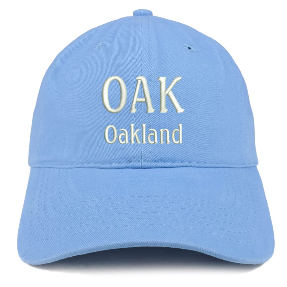 Trendy Apparel Shop Oak Oakland Low Profile Soft Cotton Baseball Cap