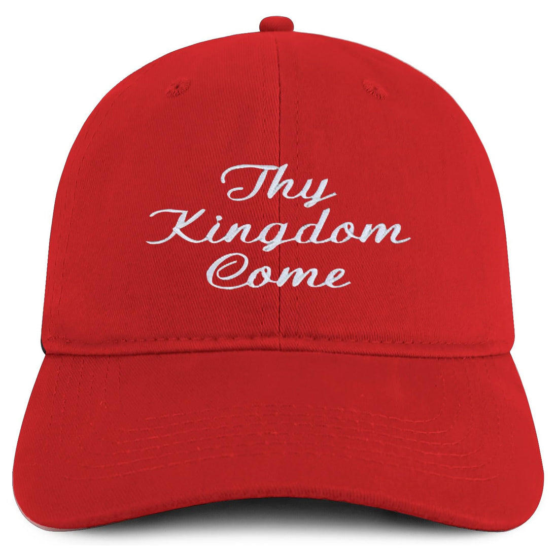Trendy Apparel Shop Thy Kingdom Come Embroidered Soft Cotton Baseball Cap