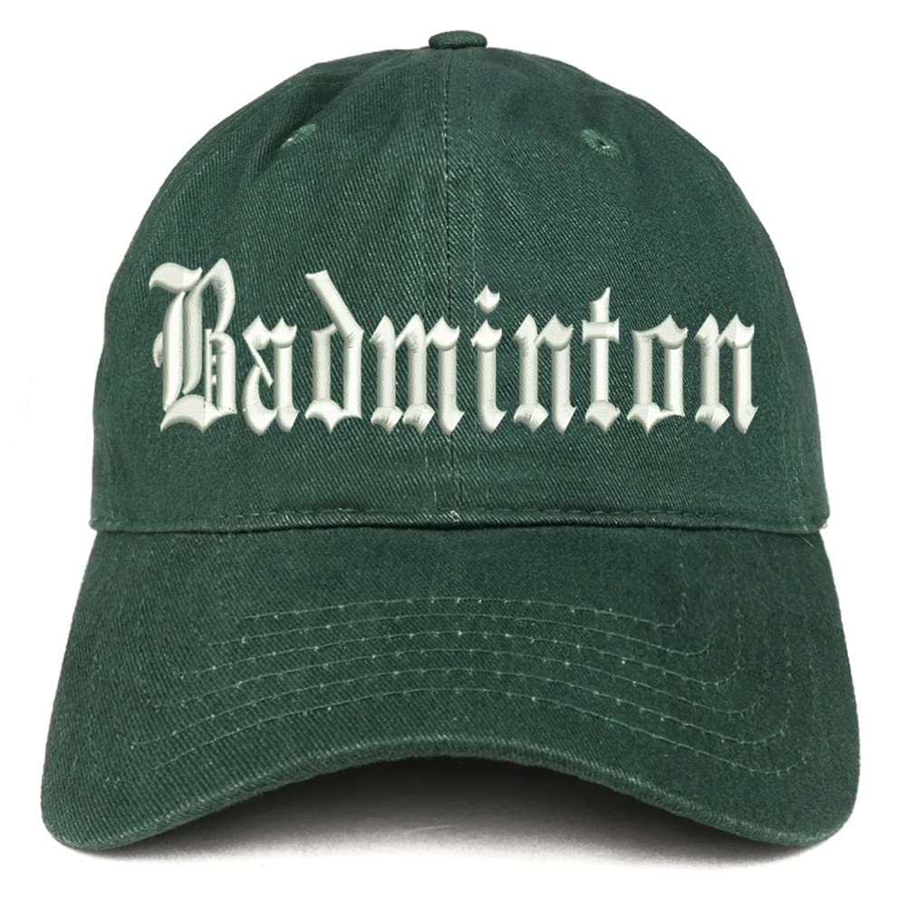 Trendy Apparel Shop Old English Badminton Low Profile Soft Cotton Baseball Cap