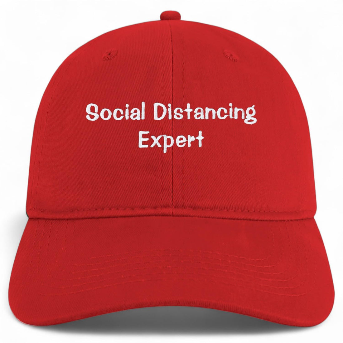 Trendy Apparel Shop Social Distancing Expert Embroidered Cotton Unstructured Low Profile Dad Hat