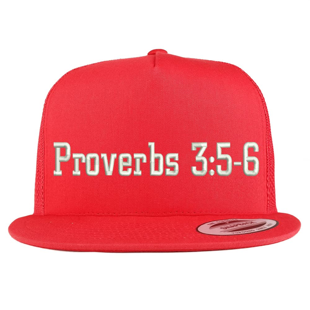 Trendy Apparel Shop Proverbs 3:5-6 5 Panel Flatbill Trucker Cap