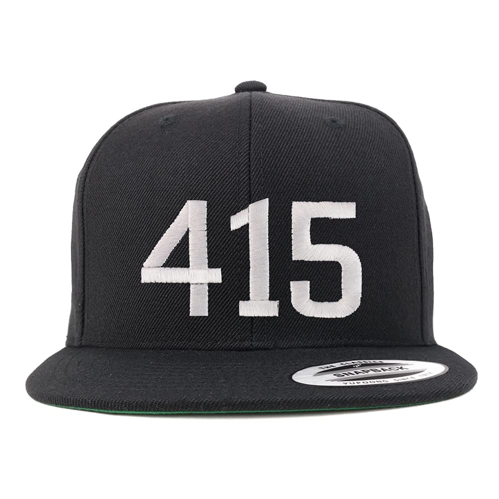 Trendy Apparel Shop 414 San Francisco CA Old English Embroidered Flatbill Snapback