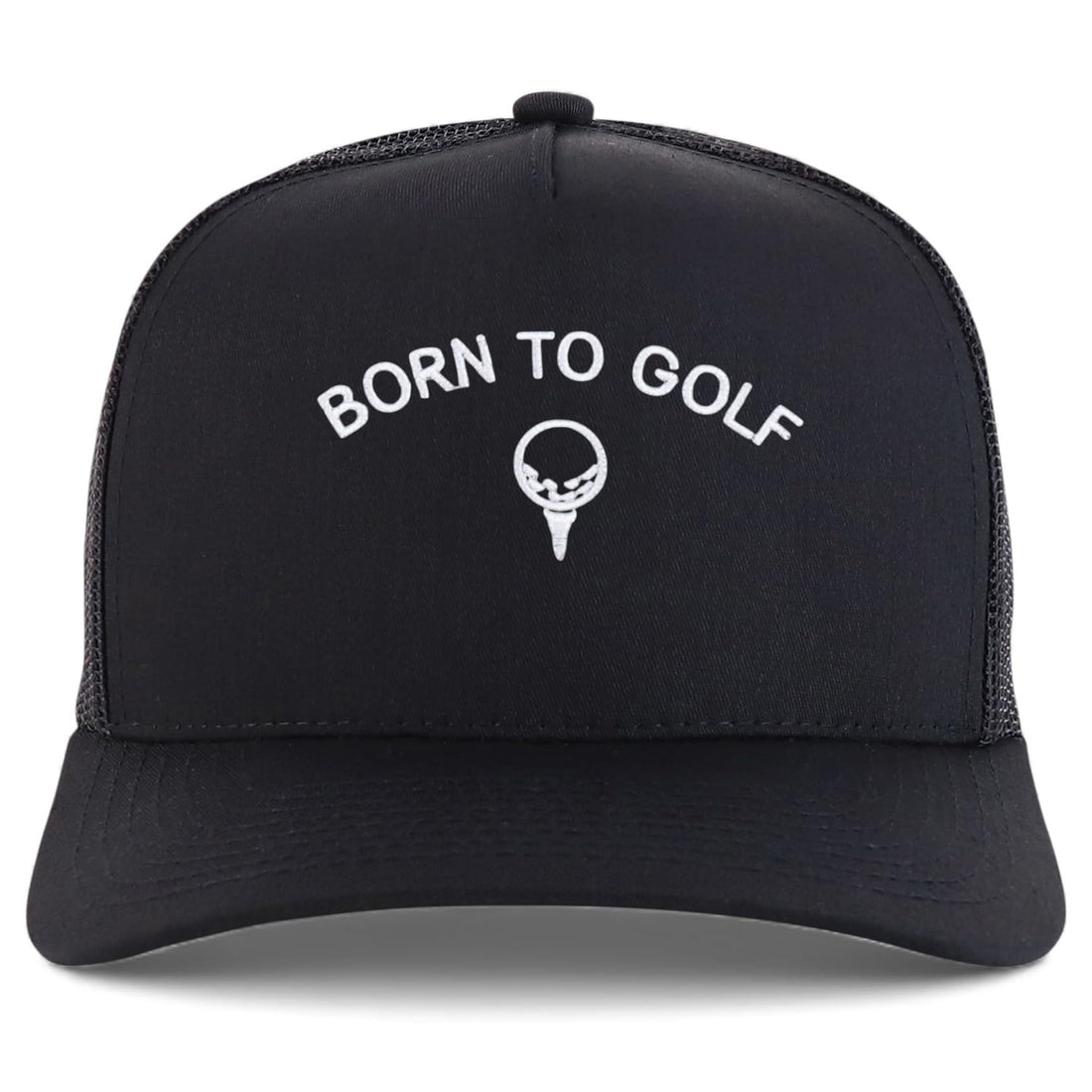 Trendy Apparel Shop Born to Golf Embroidered 5 Panel Snapback Trucker Cap