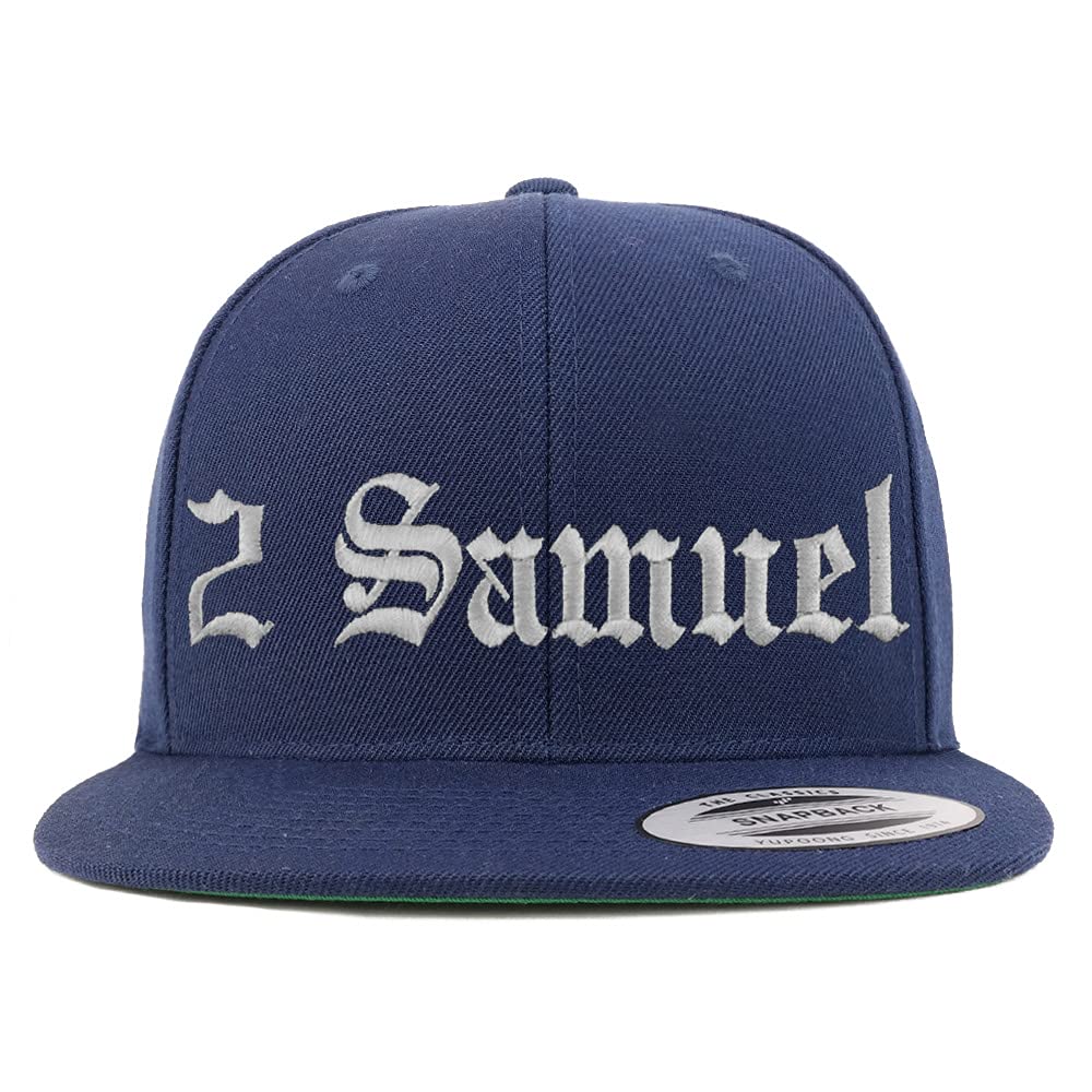 Trendy Apparel Shop 2 Samuel Old English Embroidered Flatbill Snapback