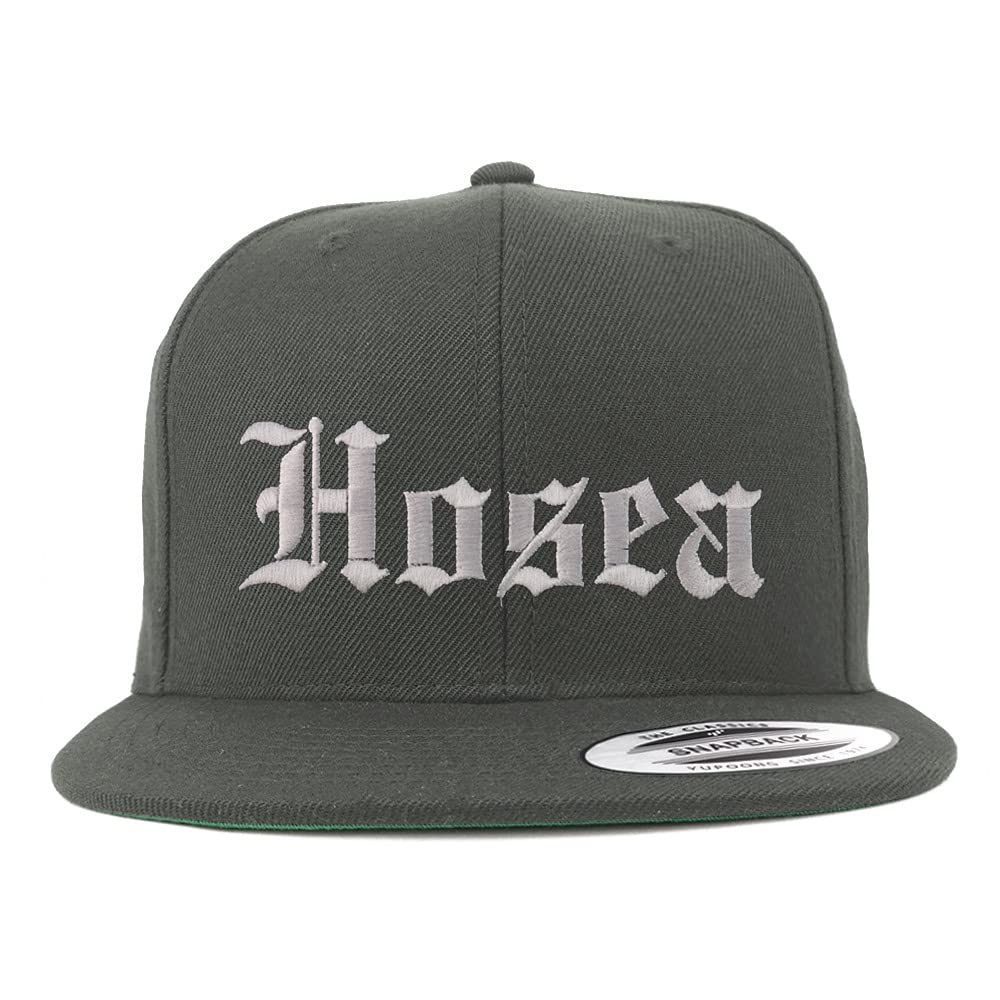 Trendy Apparel Shop Hosea Old English Embroidered Flatbill Snapback