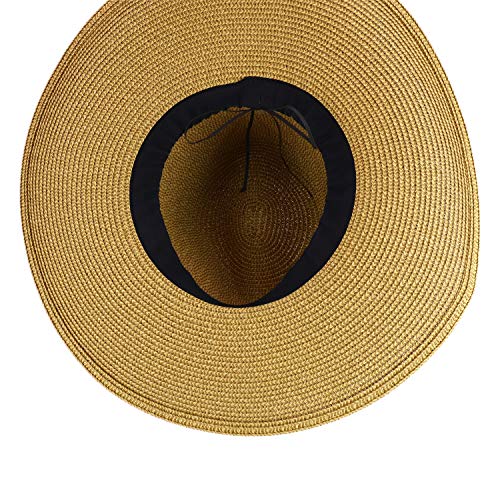 Trendy Apparel Shop Women's Fedora Crown Ribbon Band Wide Brim Sun Hat