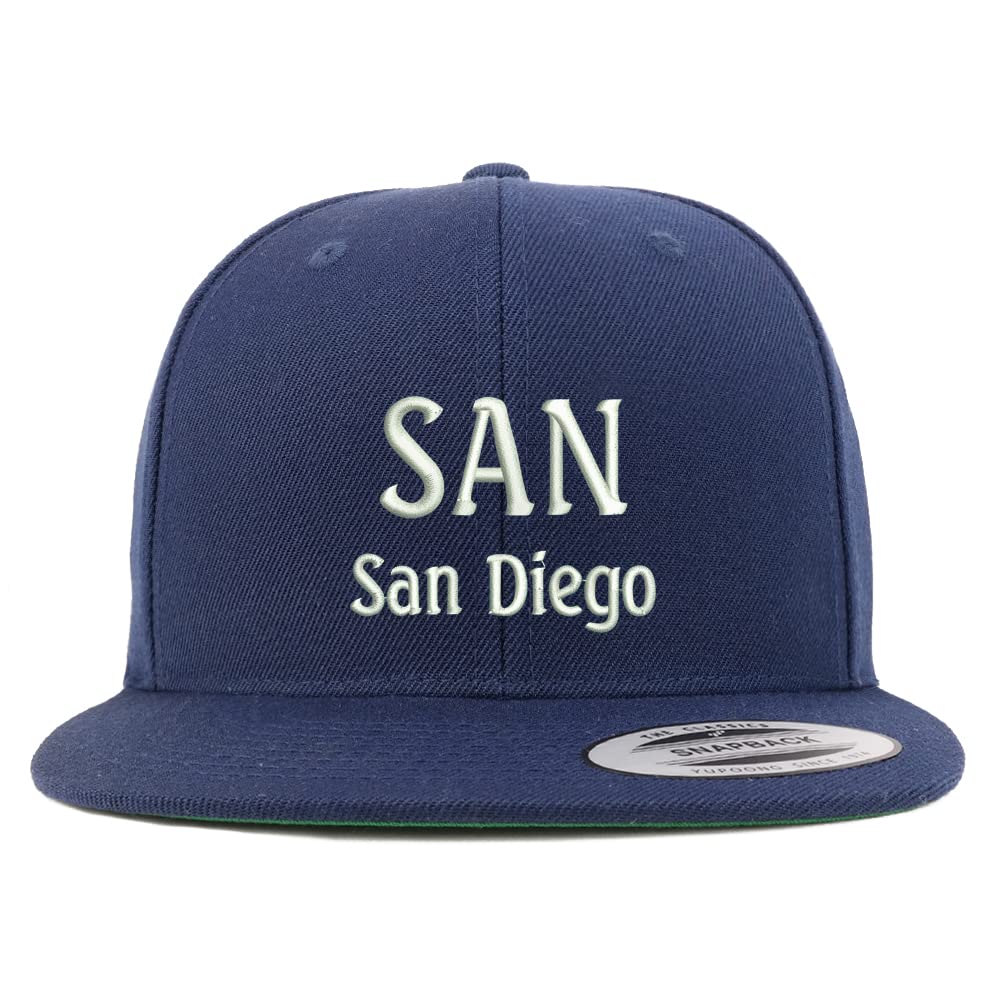 Trendy Apparel Shop SAN San Diego Embroidered Flatbill Snapback