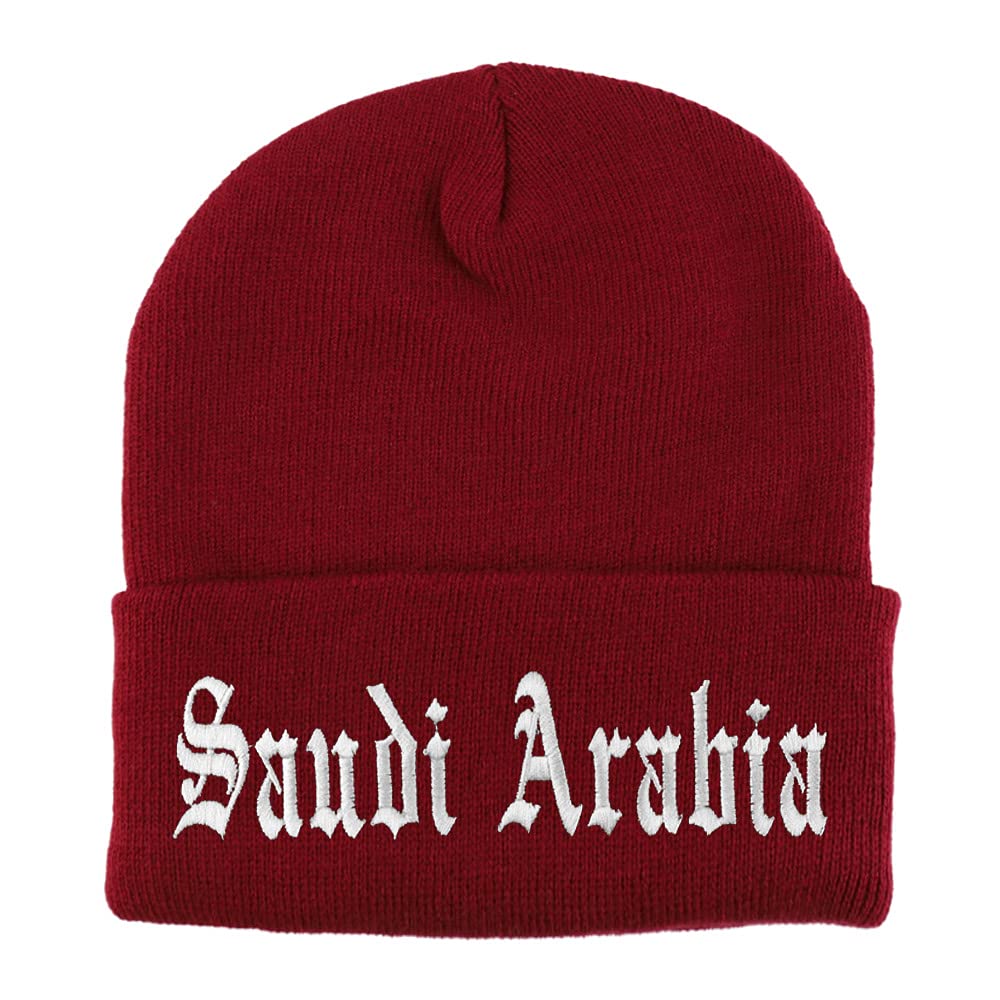 Trendy Apparel Shop Saudi Arabia Old English Embroidered Long Cuff Beanie