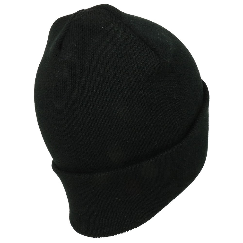 Trendy Apparel Shop Plain Long Cuff Winter Acrylic Beanie Cap