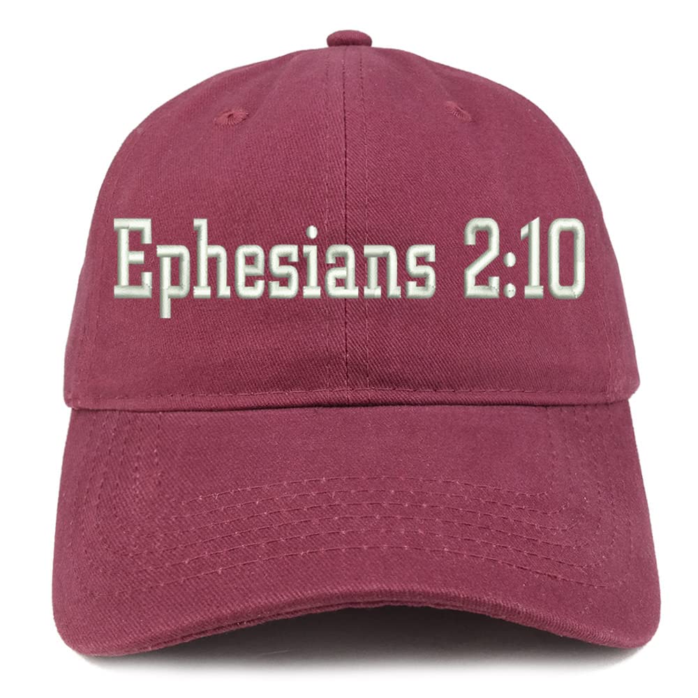 Trendy Apparel Shop Ephesians 2:10 Low Profile Soft Cotton Baseball Cap