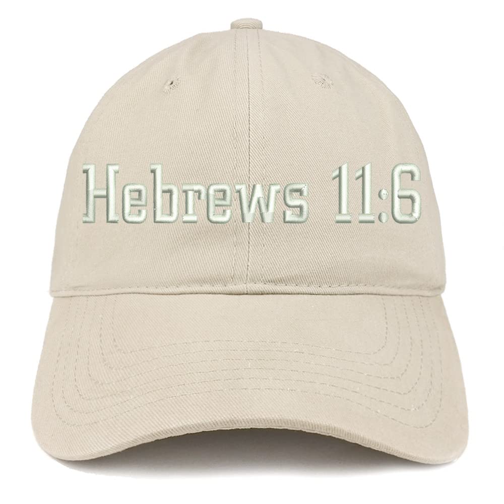 Trendy Apparel Shop Hebrew 11:6 Low Profile Soft Cotton Baseball Cap