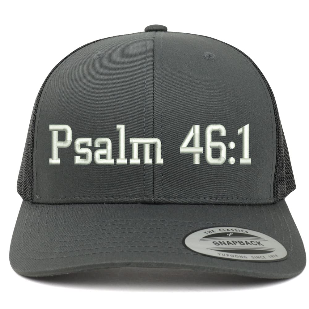 Trendy Apparel Shop Psalm 46:1 6 Panel Trucker Mesh Cap