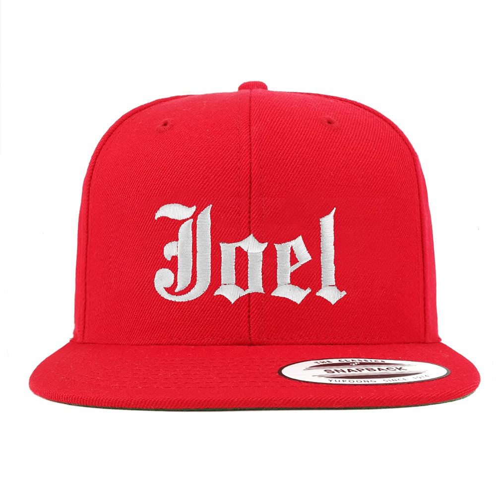 Trendy Apparel Shop Joel Old English Embroidered Flatbill Snapback