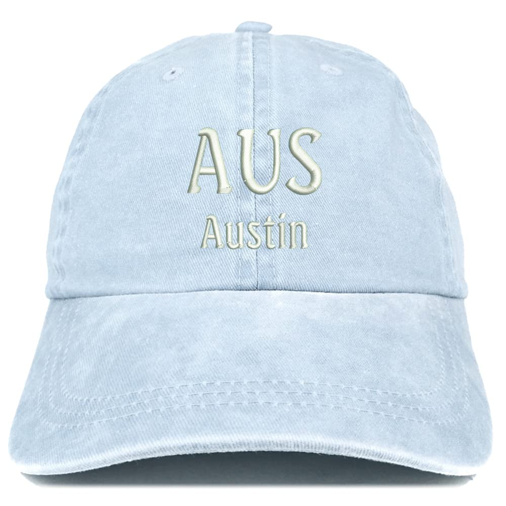 Trendy Apparel Shop AUS Austin Embroidered Pigment Dyed Washed Baseball Cap