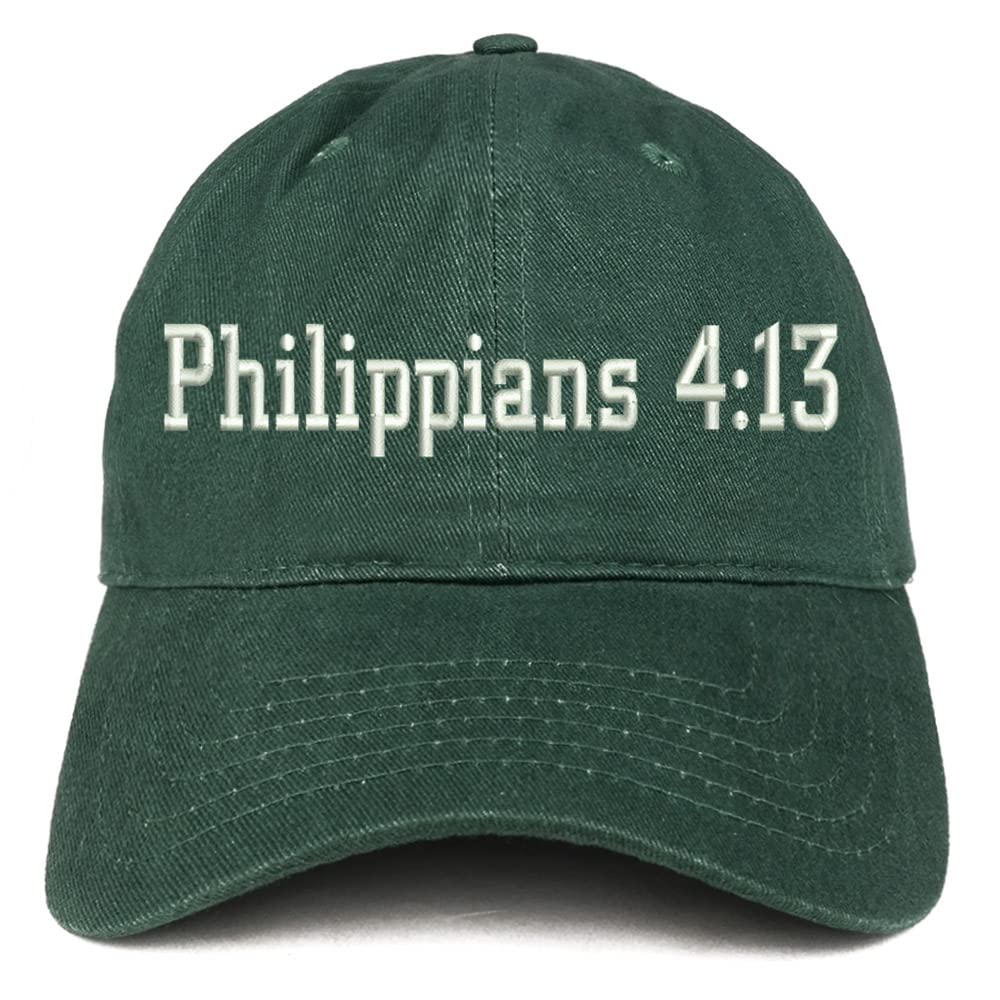 Trendy Apparel Shop Philippians 4:13 Low Profile Soft Cotton Baseball Cap